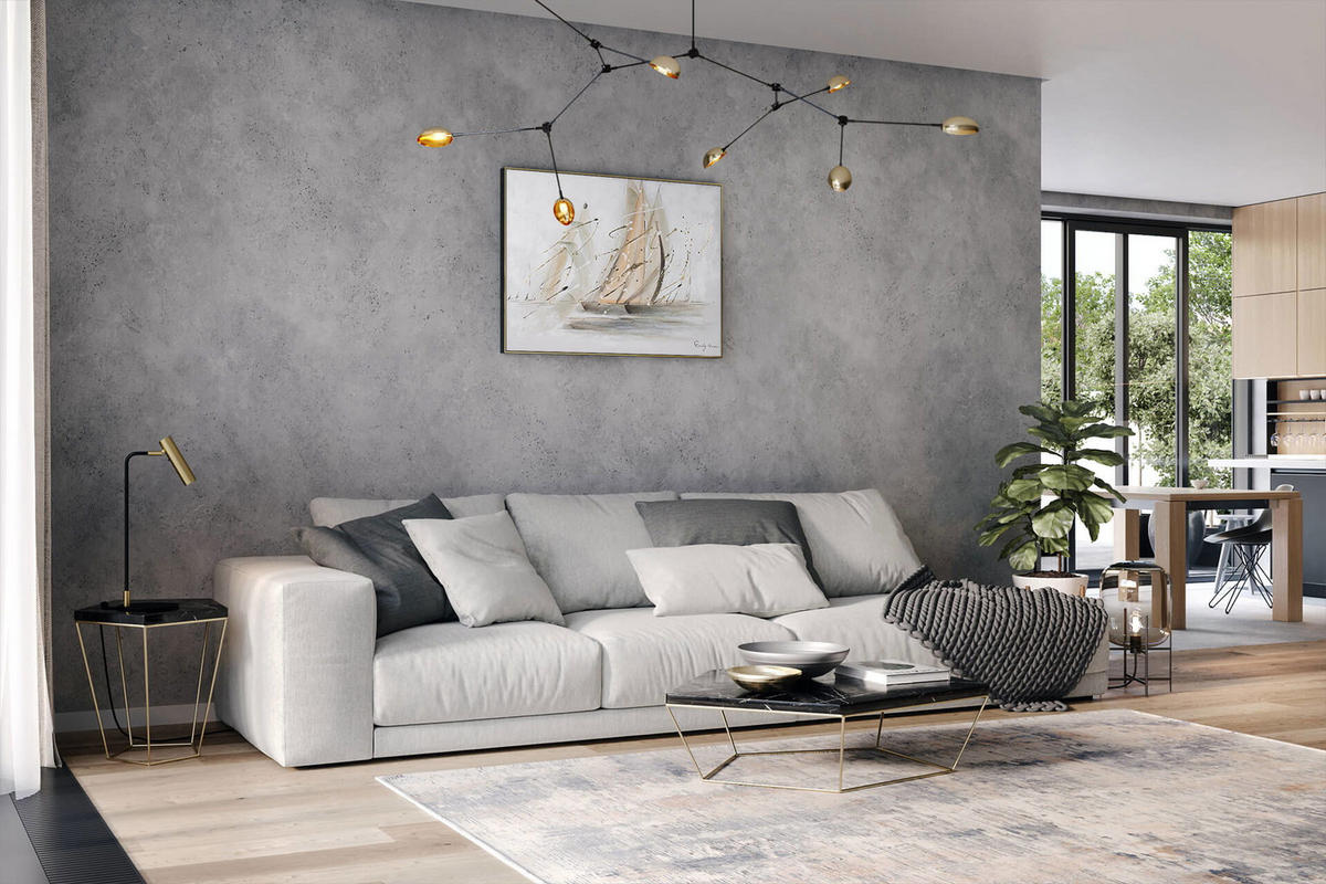 ACRYLBILD HANDGEMALT 100/75 cm - Beige/Grau, Holz/Textil (2/75cm) - KUNSTLOFT