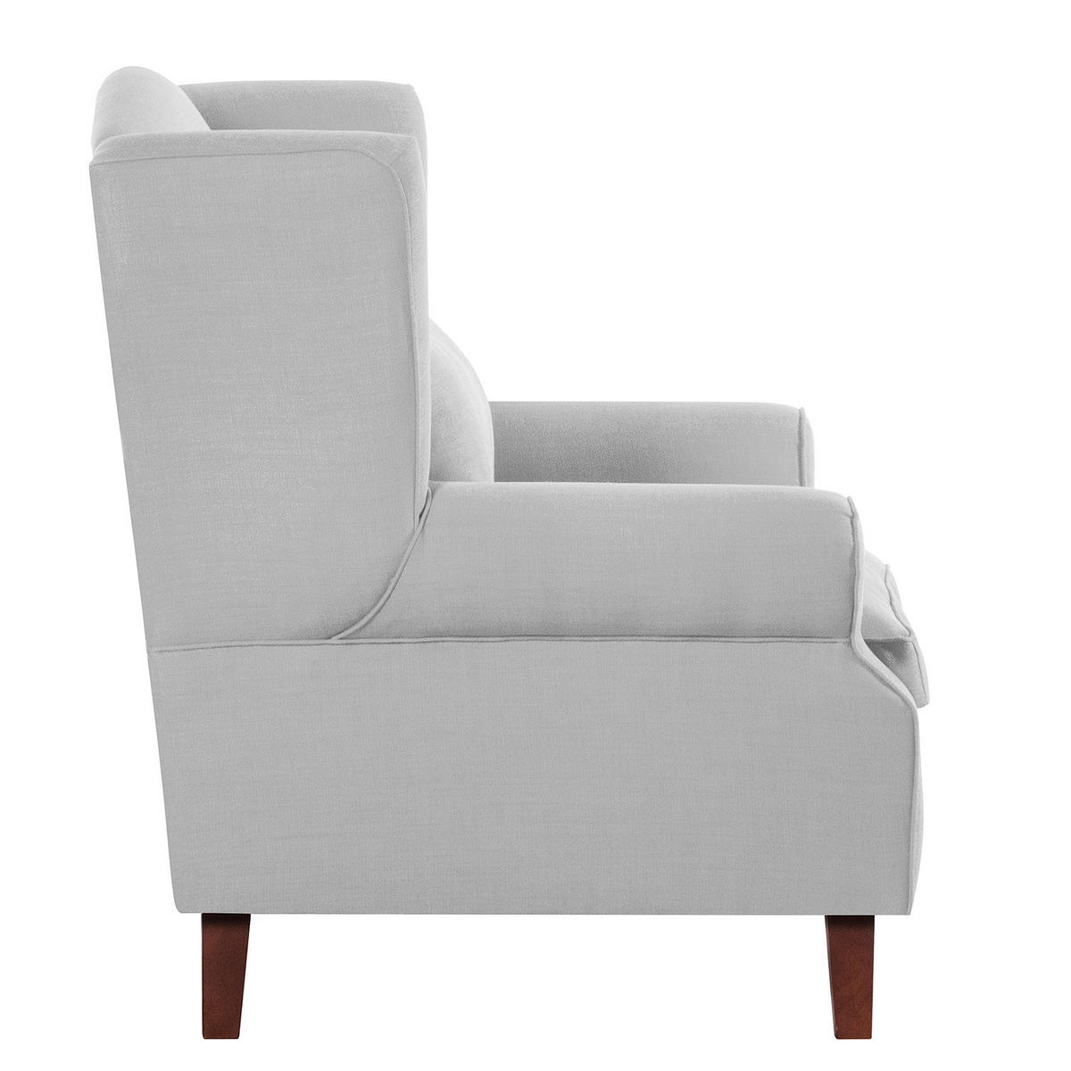 OHRENSESSEL - Webstoff, Grau, 93/93/87 cm - Grau, Textil (93/93/87cm) - home24