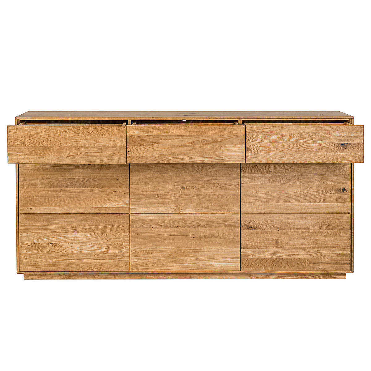 SIDEBOARD - Wildeiche massiv - Wildeiche, Holz (178/89/44cm) - home24