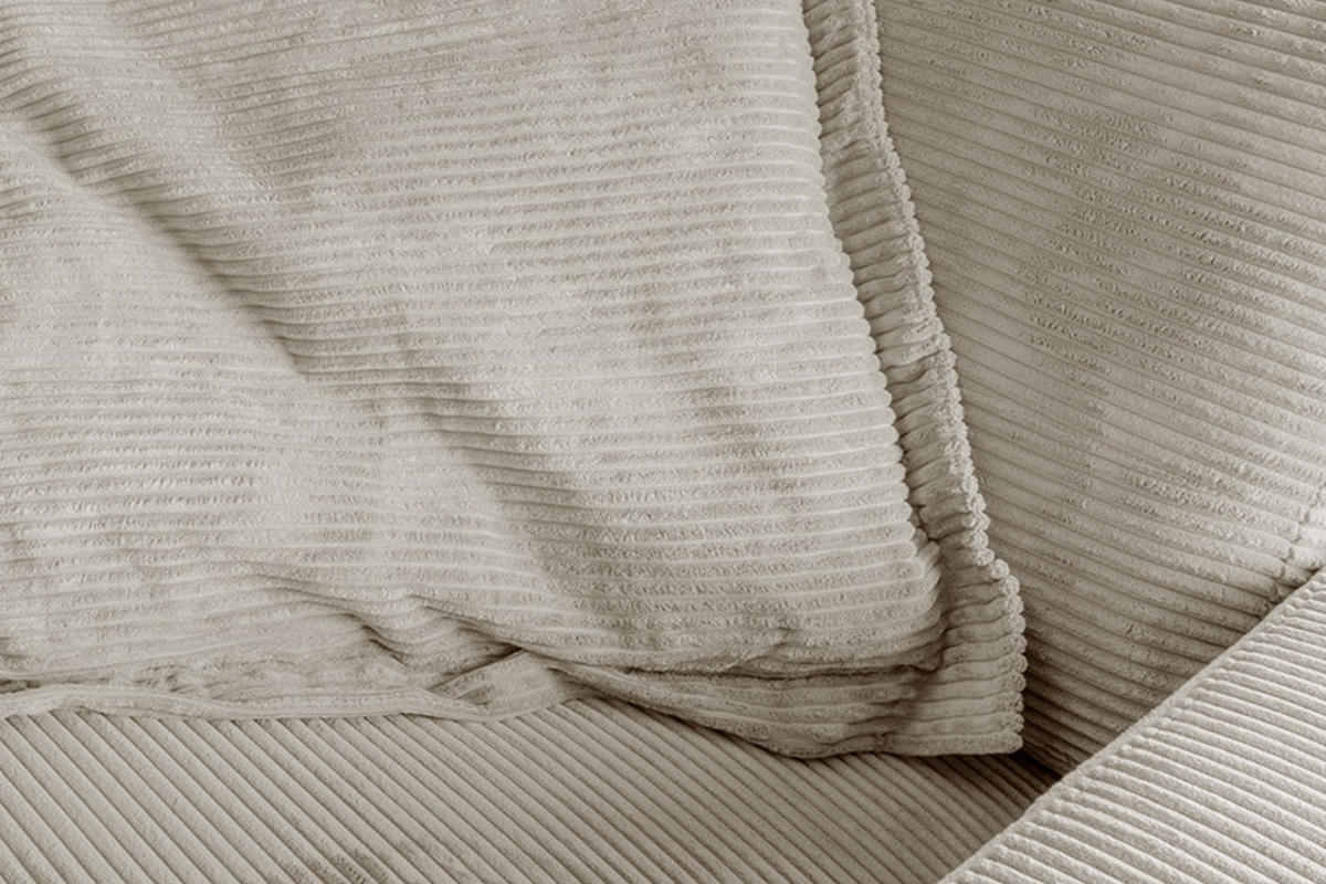 FLATTERKISSEN MADELINE Cremeweiß Cord - Creme, Textil (75/12cm) - KAWOLA