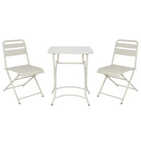 GARTENMÖBEL-SET (3-teilig) Urban One - Beige, Metall - BUTLERS