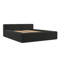 POLSTERBETT Casto mit Stauraum 200/200 cm Schwarz im Blur Stoff - Schwarz/Naturfarben, Holz/Holzwerkstoff (200/200cm) - AltaBeds