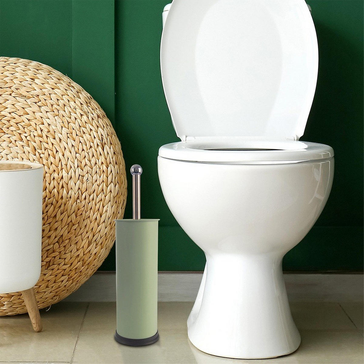 TOILETTENBÜRSTE Greenish Green - Pastellgrün, Kunststoff/Metall (10/38.5/10cm) - Orion 