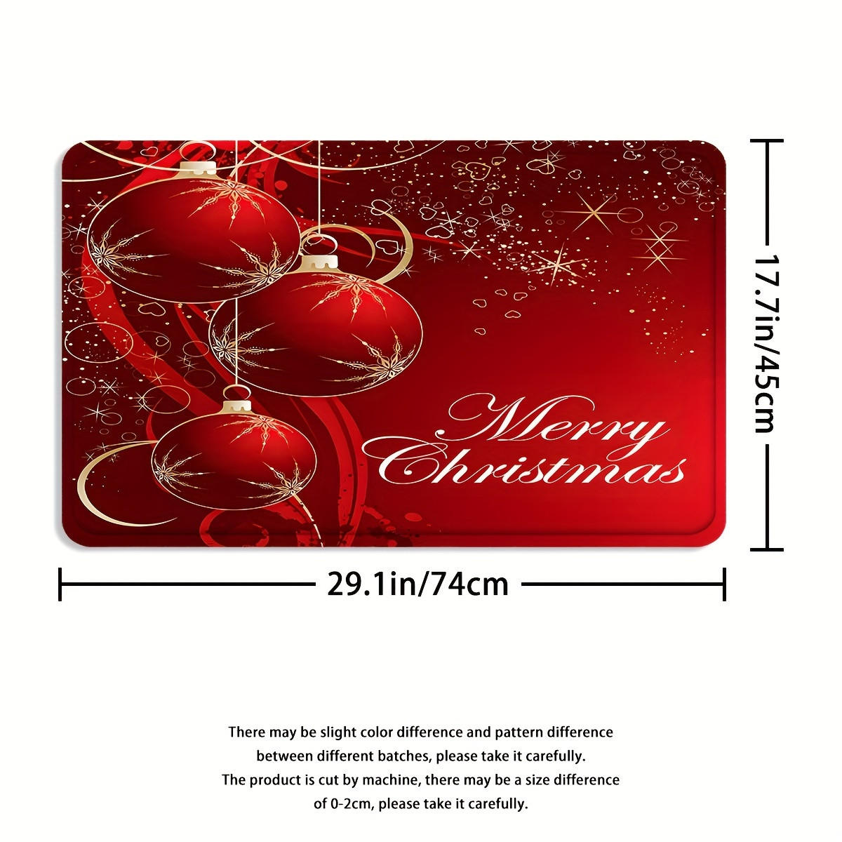 DUSCHVORHANG SET Luxus Weihnachten Duschvorhang Badematte Toilettenmatte - Rot, Textil (180/180cm) - MCBOSON