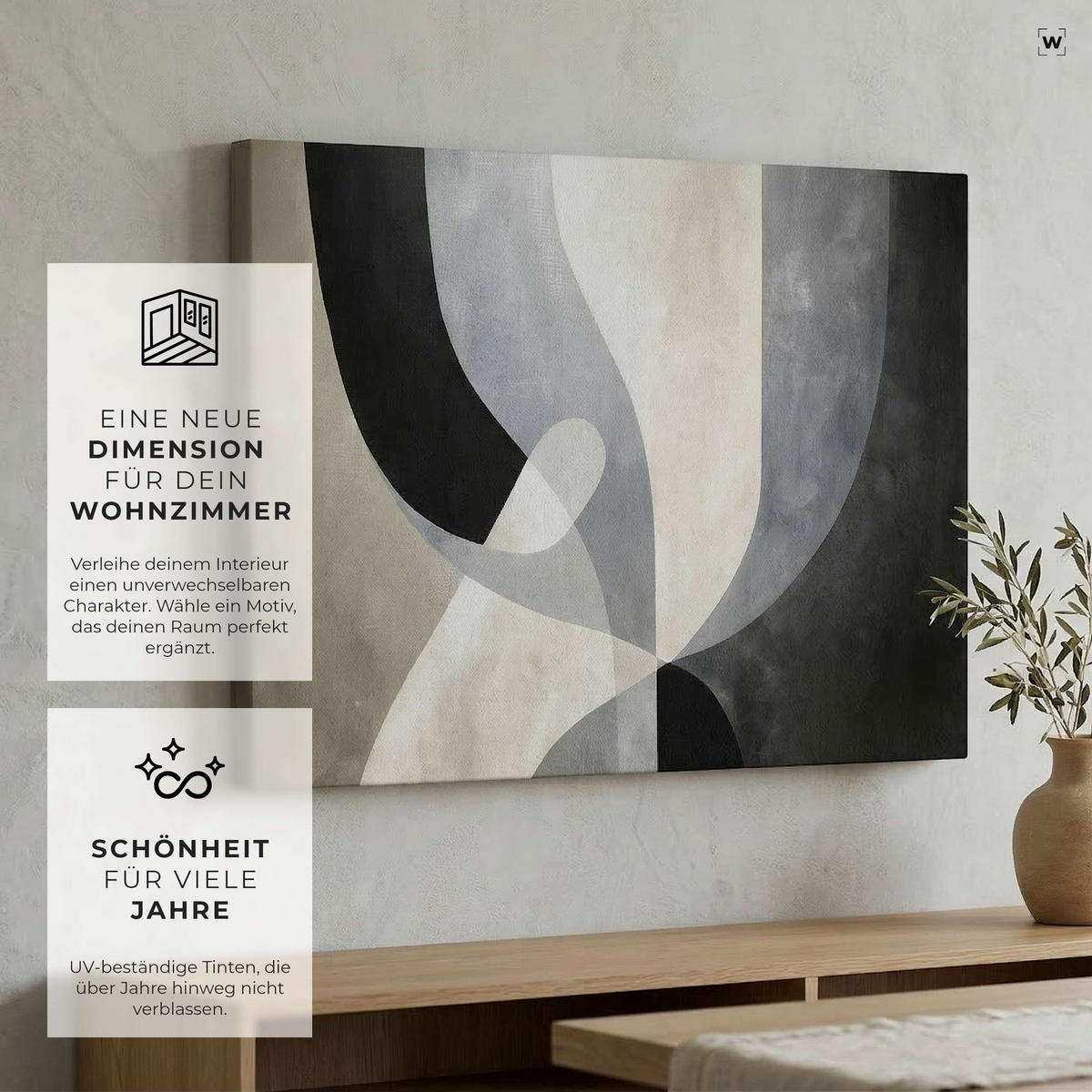 BILDER XXL Abstrakt Baum Leinwandbild Küche Wohnzimmer Deco 145x45 - Braun, Holzwerkstoff (145/45cm) - Wallarena