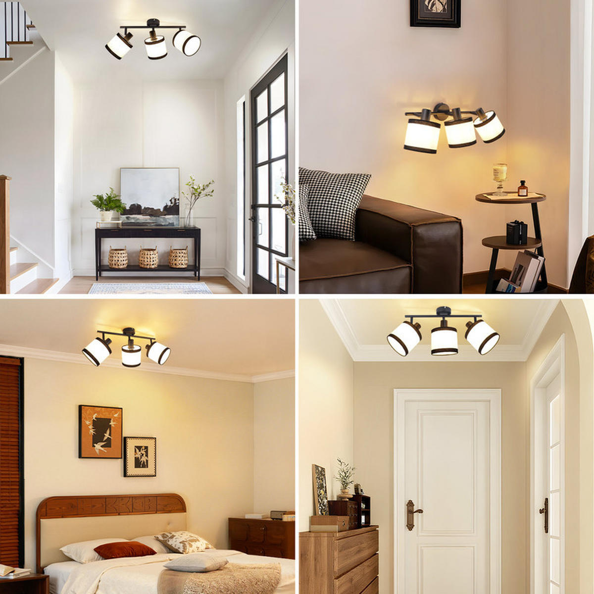 DECKENSTRAHLER Chapman Ⅲ 3-flammig 41/12/18 cm - Schwarz, Metall (41/12/18cm) - Nettlife