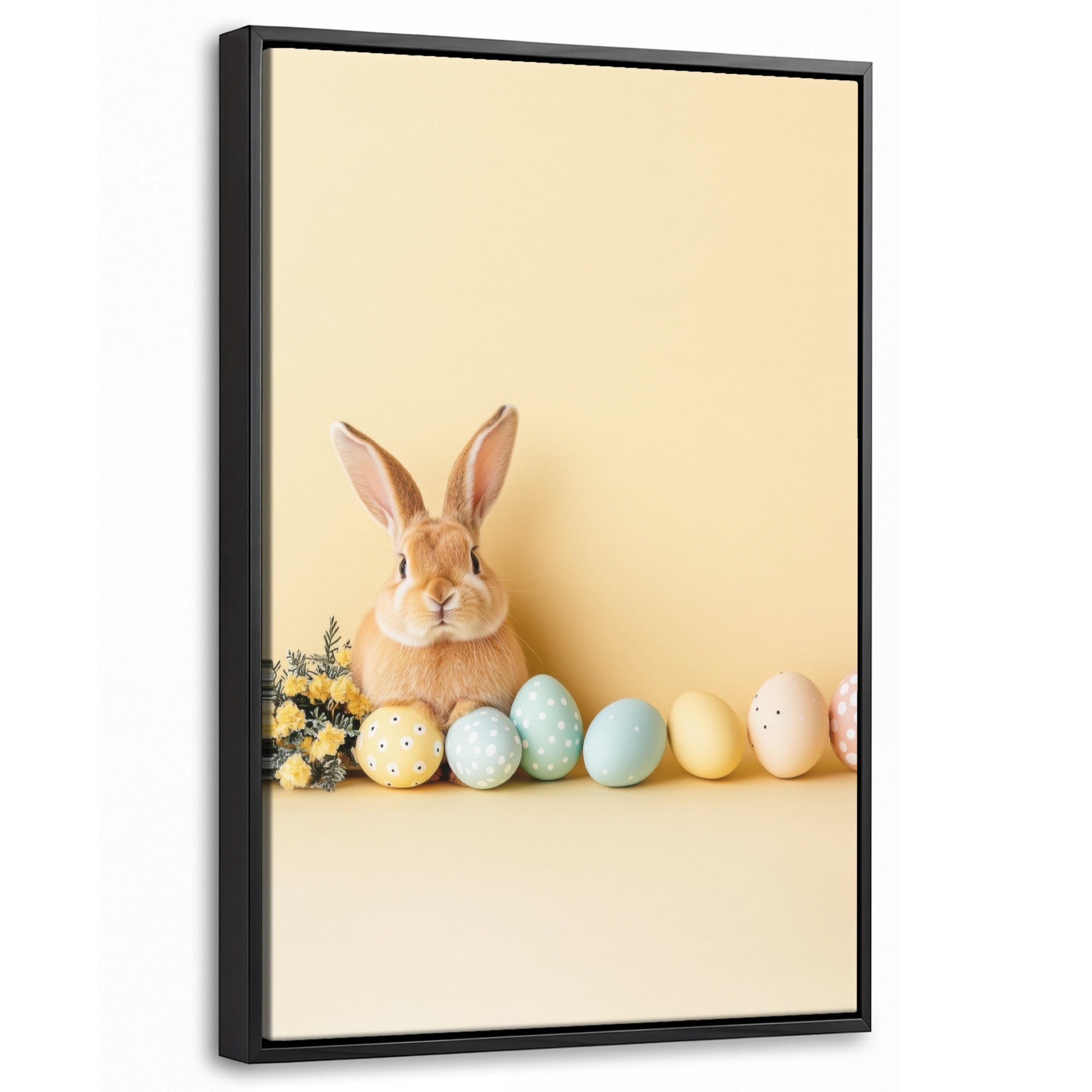 MuchoWow Leinwand Hellgelb 40x60 cm