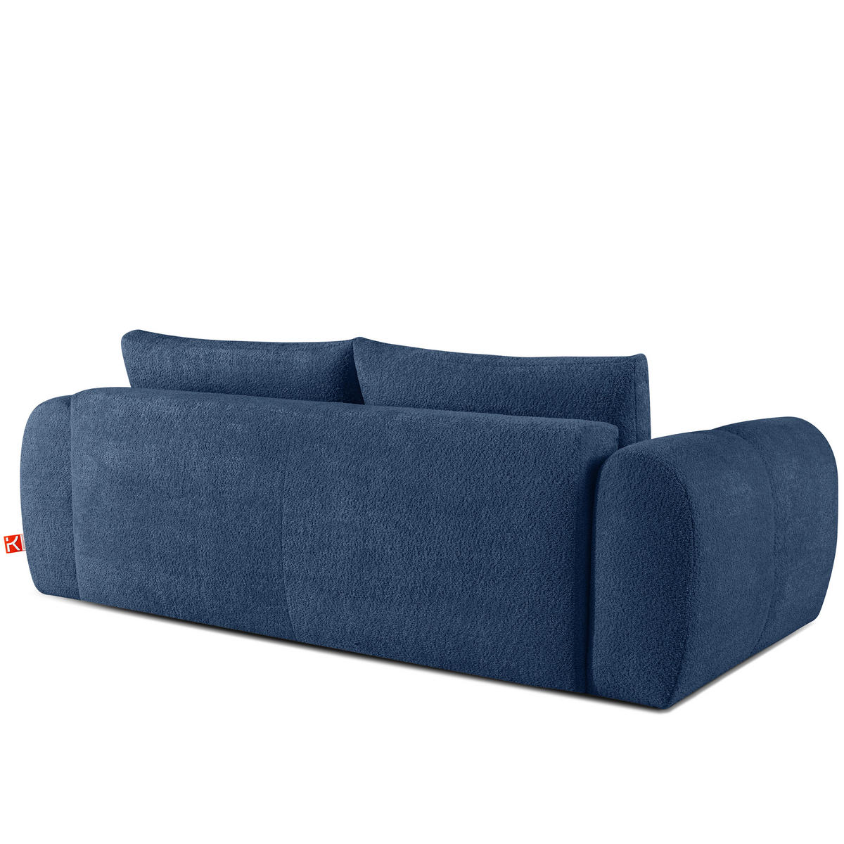 EINZELSOFA LIRA, Dunkelblau, Bouclé - Dunkelblau, Holz/Holzwerkstoff (256/84/112cm) - KONSIMO®