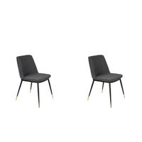 ESSZIMMERSTUHL Lionel - Grau - 63/49.6/80 cm - 2er-Set - Grau, Textil (49.6/80/63cm) - Novel