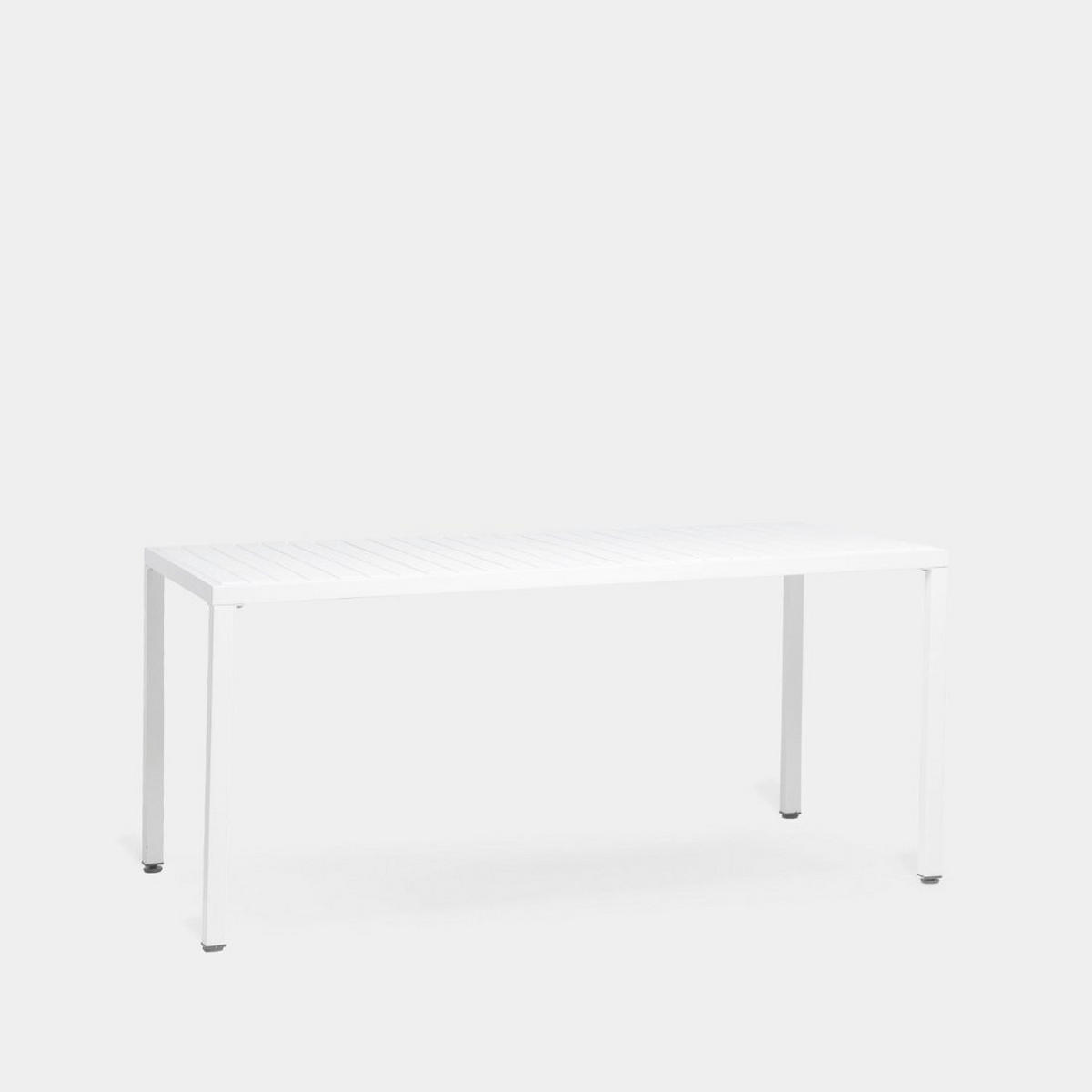 GARTEN-SET mit Tisch und 4 stapelbaren Stühlen in Weiß Hilda - Weiß, Kunststoff - Klast Home