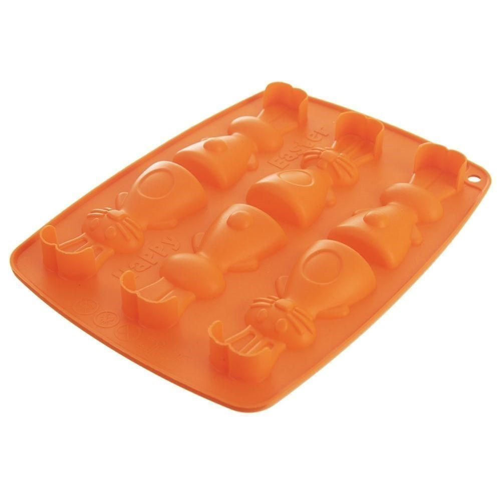 BACKFORM Hase Orange 22/17/1.5 cm 151785 - Orange, Kunststoff (17/1.5/22cm) - Orion 