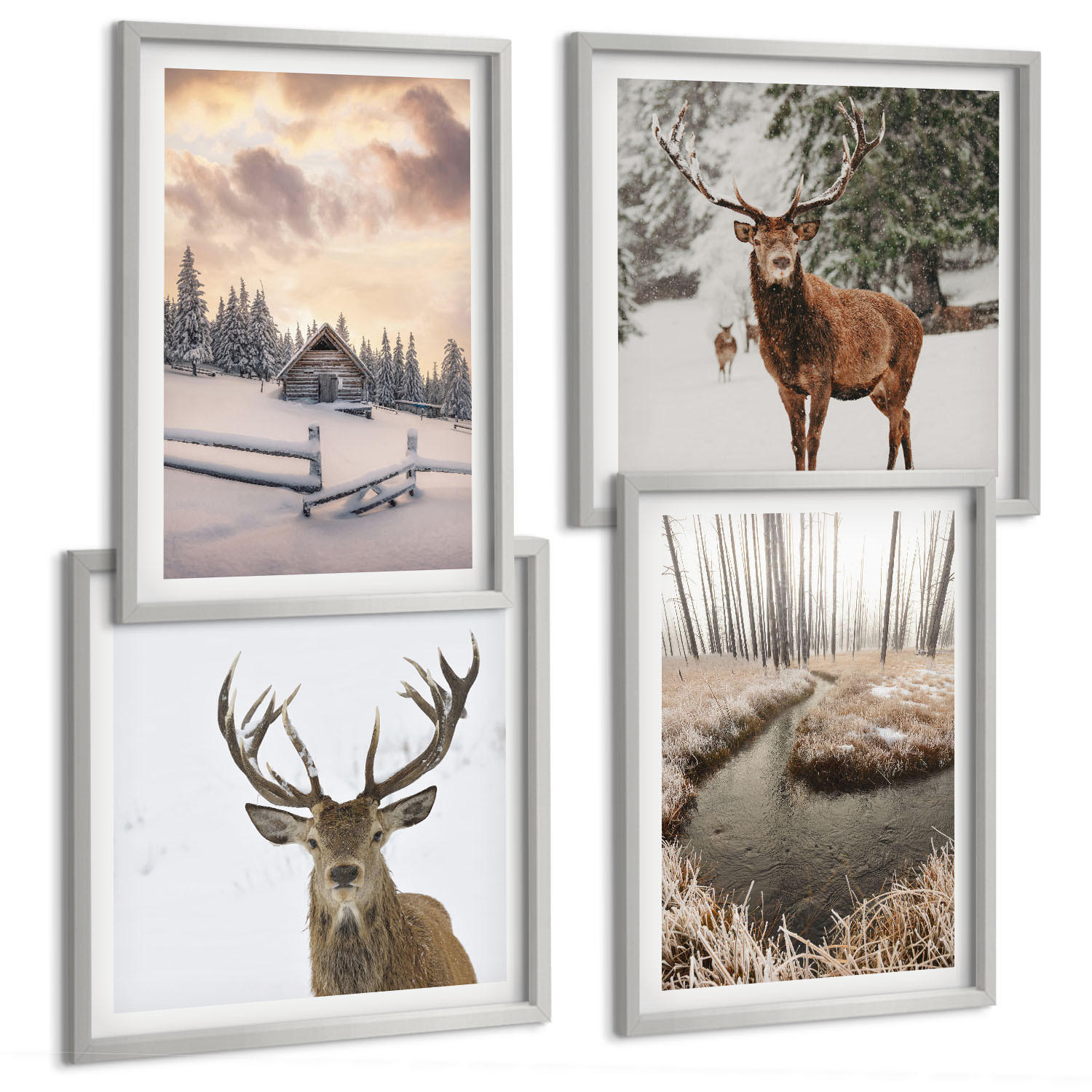 Tulup Bilder Silber 50x50 cm