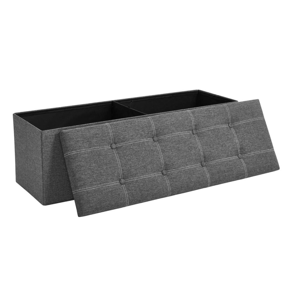 AUFBEWAHRUNGSTRUHE - L110 cm - Grau, Holzwerkstoff (38/38/110cm) - Calicosy