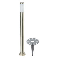 LED STEHLEUCHTE Edelstahl Silber - Silberfarben, Metall (7.6/7.6/110cm)