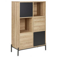 MEHRZWECKSCHRANK Moines - Hellbraun, Holzwerkstoff (80/135/40cm) - Beliani
