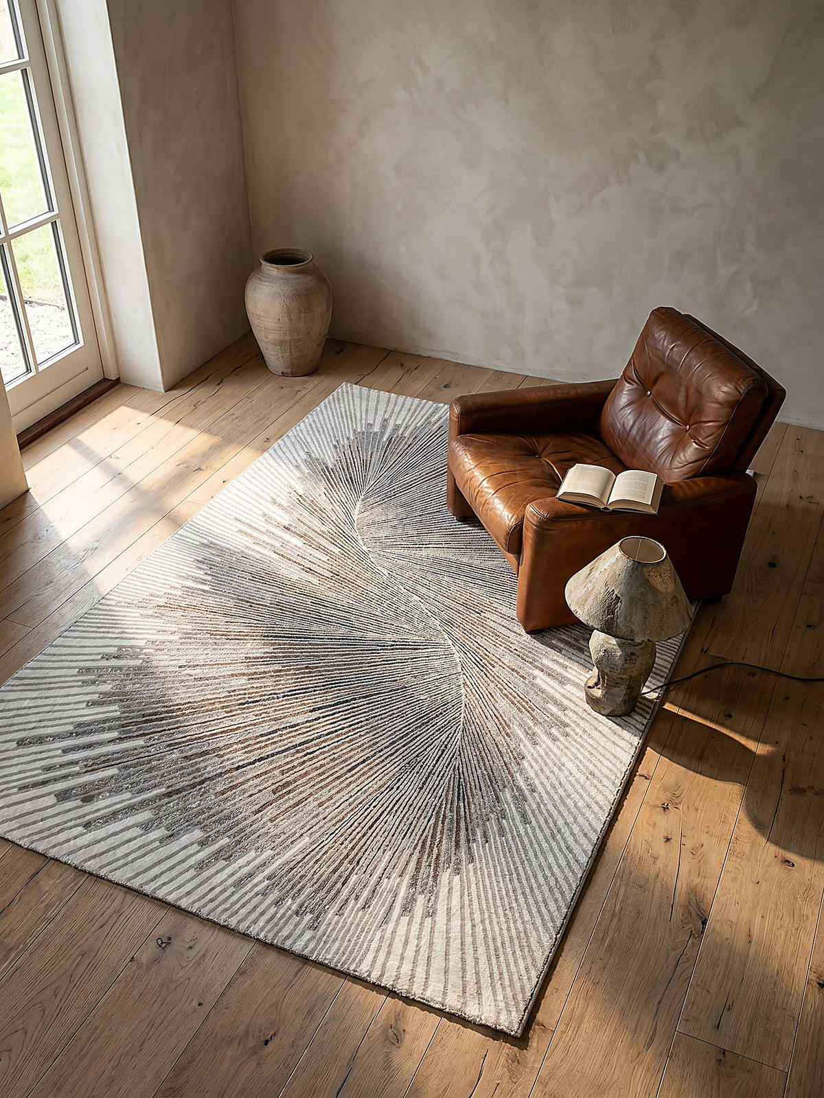 KURZFLORTEPPICH Abstrakt KAVALA Polyester Grau 140 x 200 cm - Grau, Textil (140/200cm) - KADIMA DESIGN