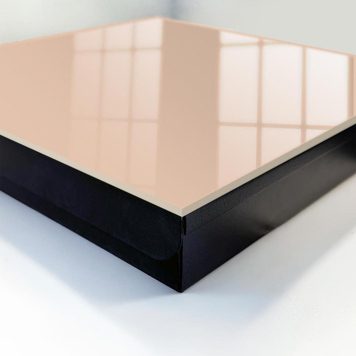 SCHLÜSSELBOX Schwarz 30x30 cm- Türöffnung nach rechts - Warmes Beige - Beige, Metall (30/30/5cm) - TULUP