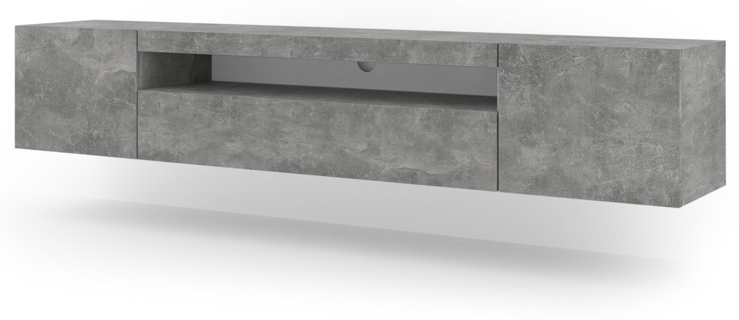 TV LOWBOARD Beton 200/42/37 - Grau, Holzwerkstoff (200/42/37cm) - RAUMHIRSCH FURNITURE