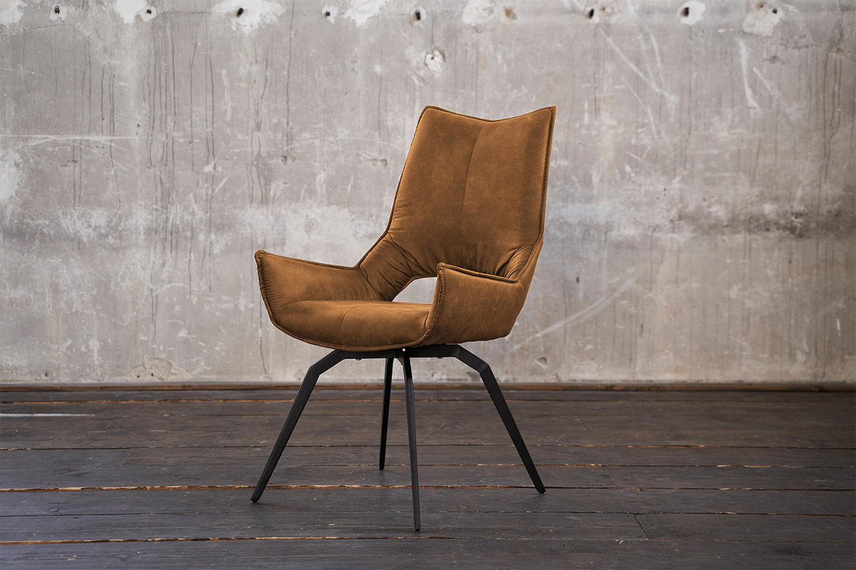 DREHSTUHL SIVO Braun Webstoff - Braun, Textil (57/95/56cm) - KAWOLA