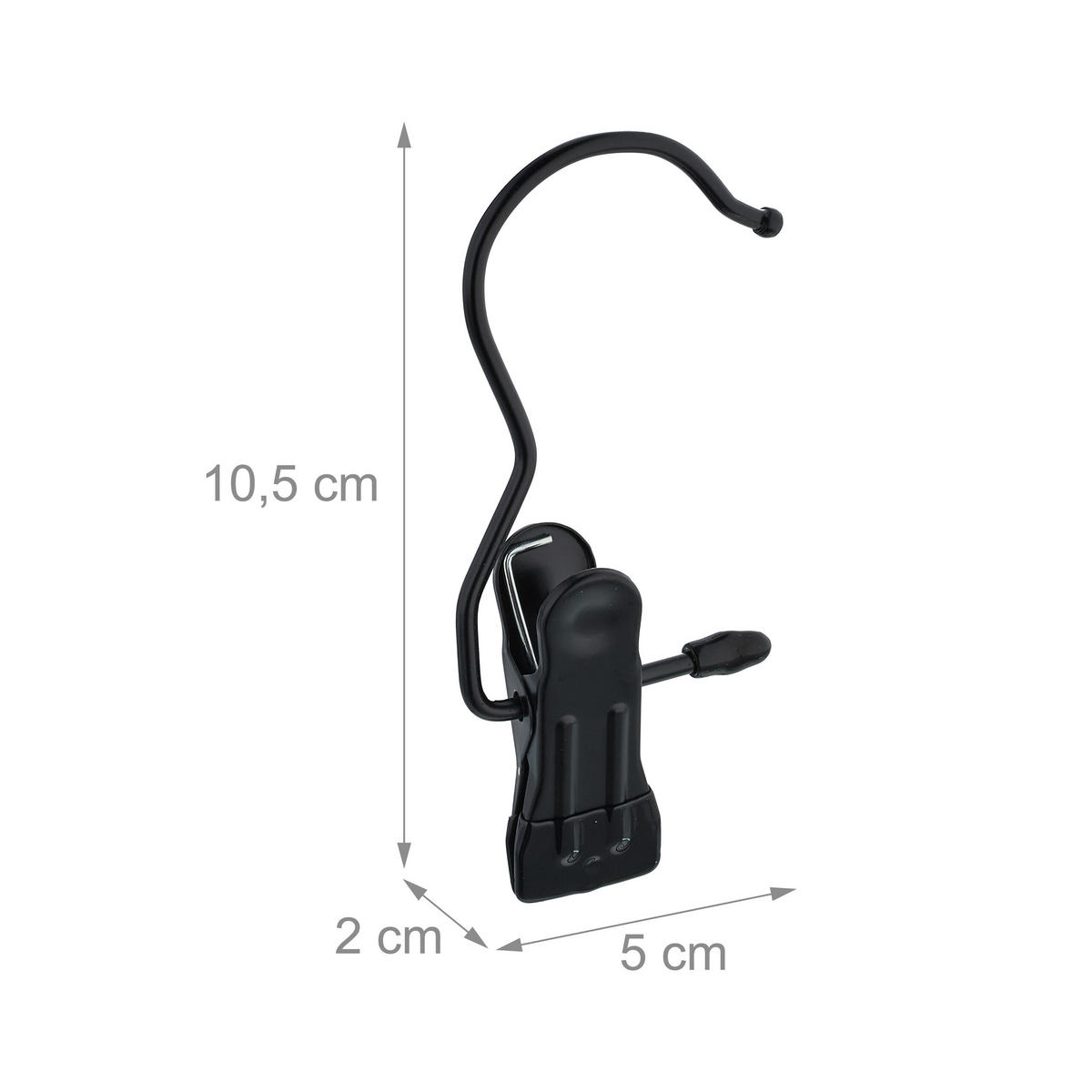 25XKLIPY na obuv - čierna, kov/plast (5/10.5/2cm) - Relaxdays