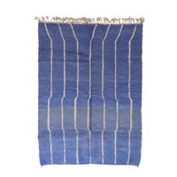 BERBERTEPPICH aus reiner Wolle 202x 289 cm - Blau, Naturmaterialien (202/289cm) - AFK Living