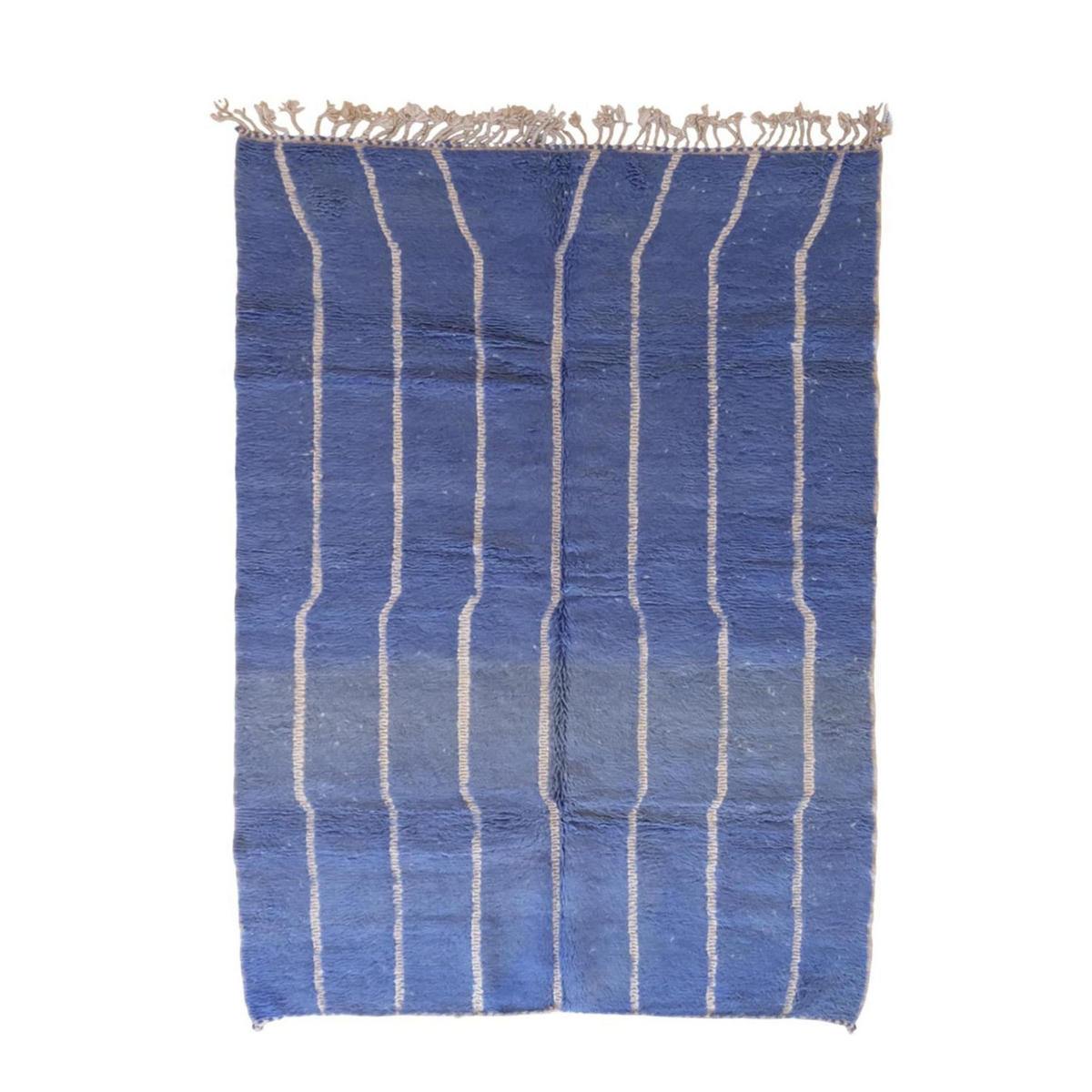 BERBERTEPPICH aus reiner Wolle 202x 289 cm - Blau, Naturmaterialien (202/289cm) - AFK Living