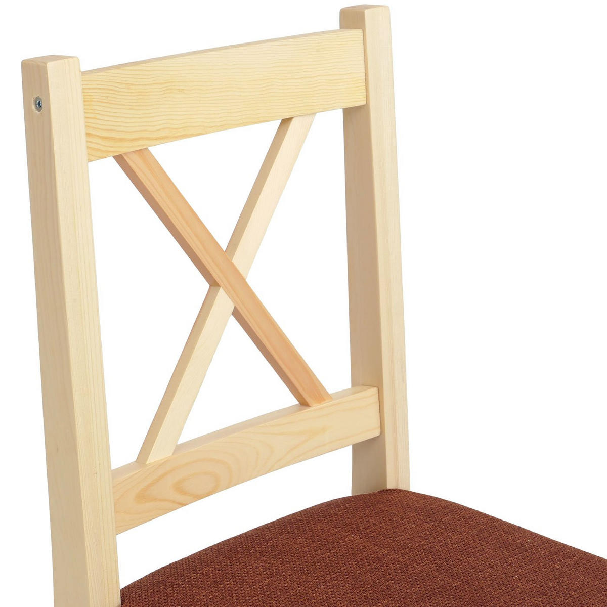 ESSZIMMERSTUHL Braun, Orange 2er-Set - Braun/Orange, Holz (43/85/44cm) - MCW