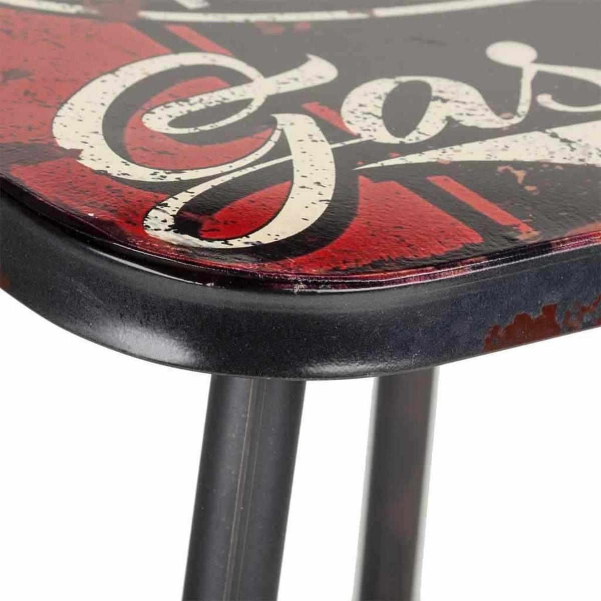 HOCKER aus Metall, rot, 38x45cm - Multicolor, Metall (38/45/38cm) - Wanderlust