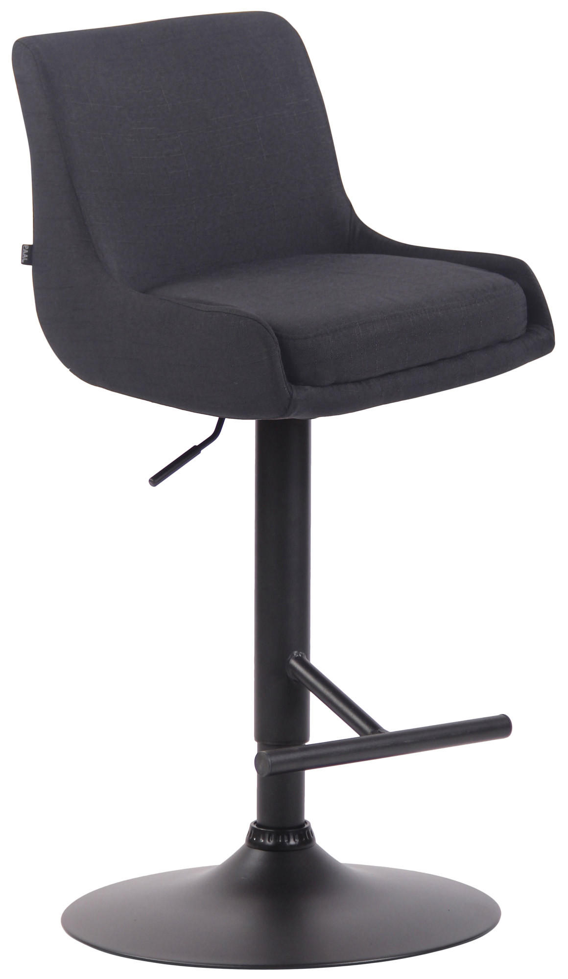 BARHOCKER Stoff schwarz - Schwarz, Textil/Metall (43/90/50cm) - CLP