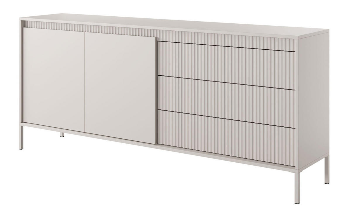 SIDEBOARD Senso beige 188 / 40 / 82cm - Beige, Holz/Holzwerkstoff (188/82/40cm) - Feldmann-Wohnen