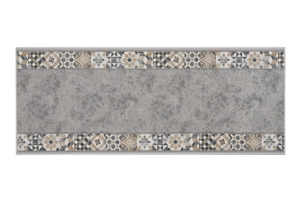 TEPPICHLÄUFER Anti-Rutsch Grau rutschfest Gummiunterlage 100/100 cm - Grau, Textil (100/100cm) - Tapiso