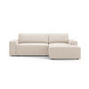 ECKSOFA ausklappbar rechts mit Container Jodie aus Boucle beige 3 Sitzplätze - Beige, Textil (151/246cm) - Micadoni