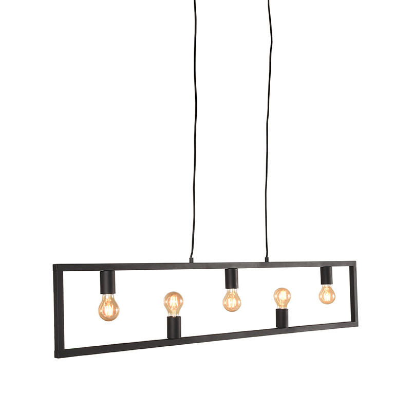 PENDELLEUCHTE Quadrato Schwarz 10/135/130 cm - Schwarz, Metall (10/135/130cm) - LABEL51