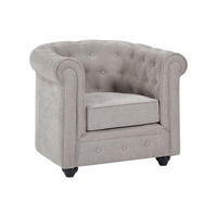 SESSEL - Stoff - Grau - CHESTERFIELD - Grau, Textil (78/72/82cm) - Vente-Unique