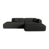 ECKSOFA RECHTS Bouclé-Stoff Dunkles Anthrazit 310cm - Anthrazit, Textil (310/96cm) - Sia Home