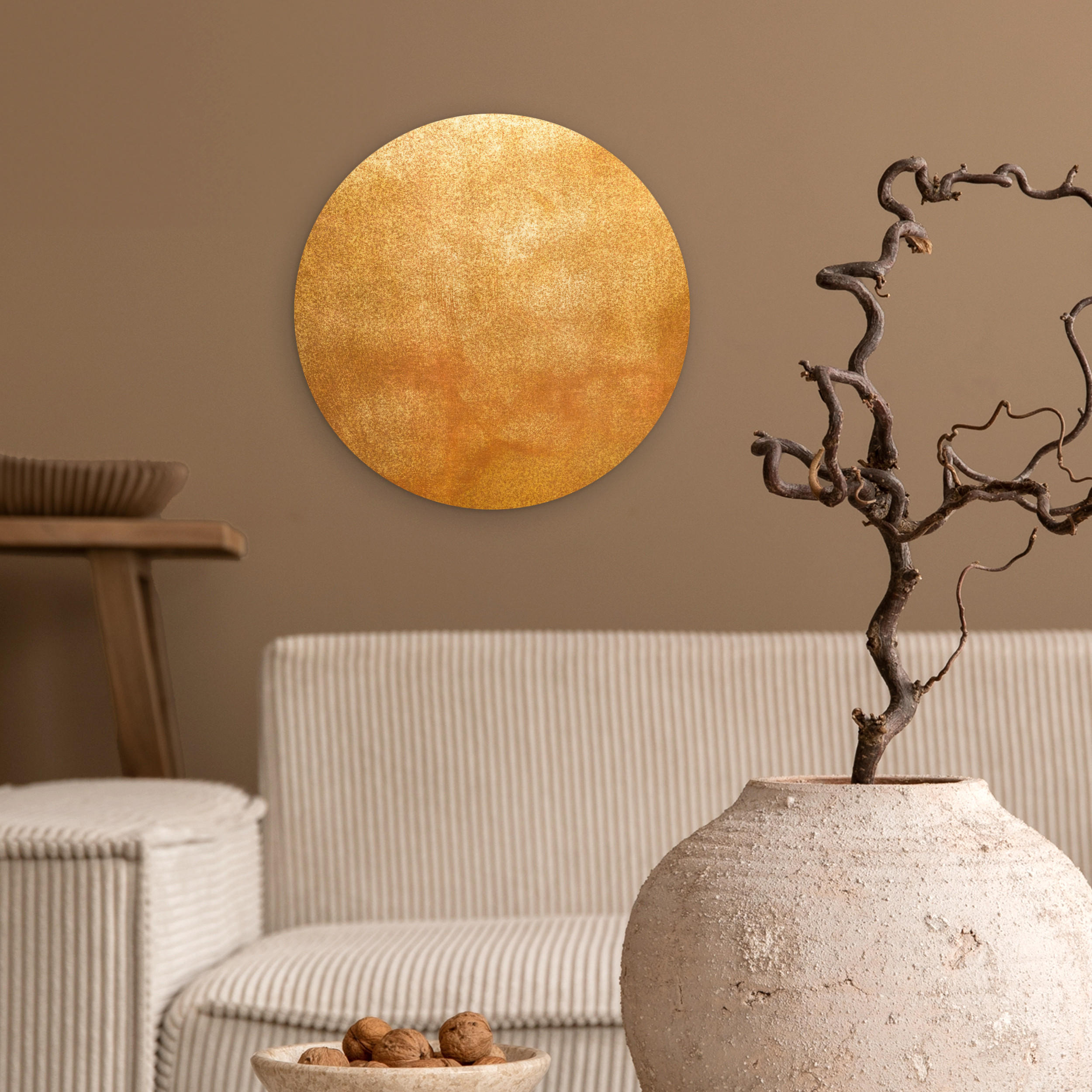 WANDBILD Eisen - Rost - Gold - Metall - Luxus 30x30 cm - Goldfarben, Kunststoff (30/30cm) - MuchoWow