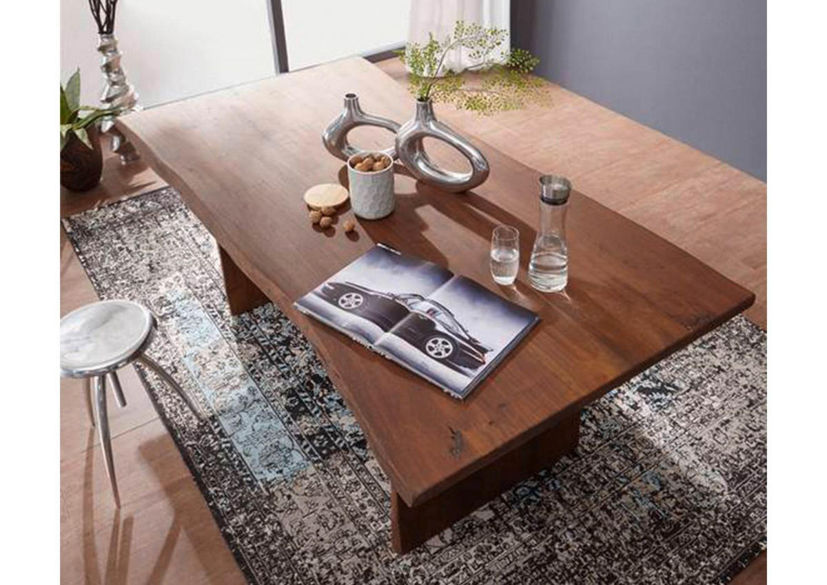 BAUMTISCH Akazie 160x100x76 braun lackiert PURE ACACIA #213 - Braun, Holz (160/100/76cm) - Massivmoebel24
