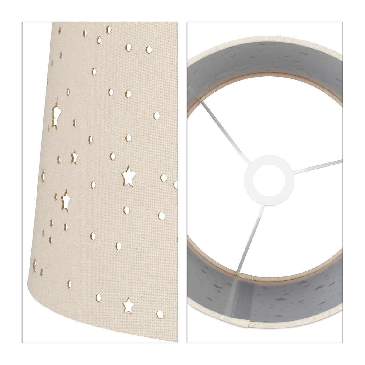 TISCHLAMPE Kinderzimmer - Rosa, Holz/Textil (25.5/25.5/40cm) - Relaxdays