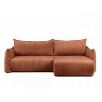 ECKSOFA Mailand Mit Schlaffunktion - Braun, Holzwerkstoff/Textil (260/154cm) - Fun Möbel