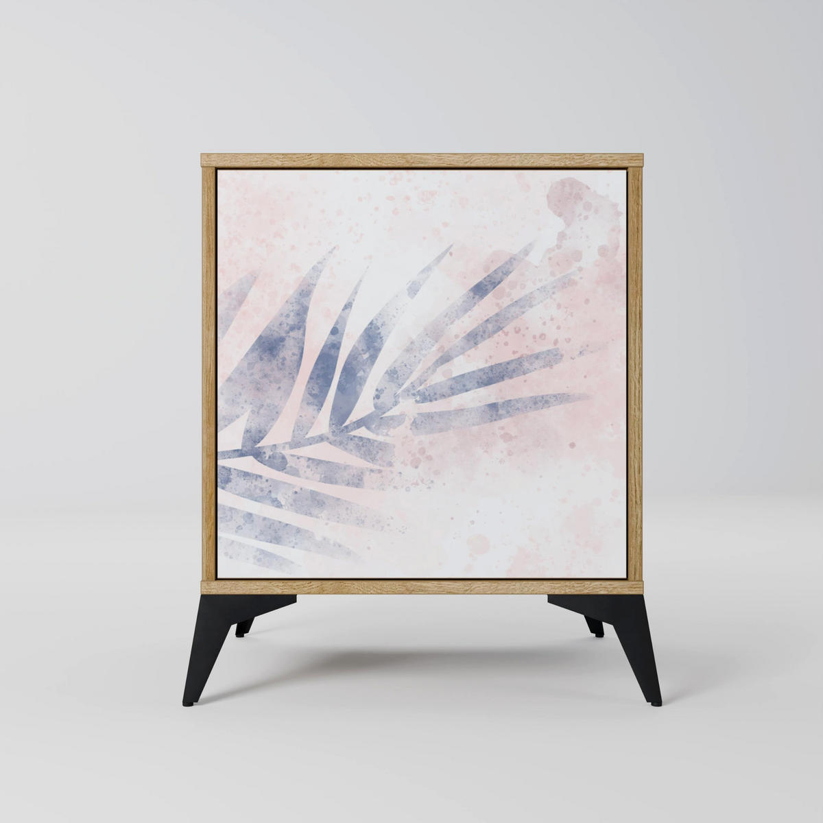 SIDEBOARD TIMELESS FLOAT, Eichefarben, 57,5x42x77,5 cm, Schräge Buchenholzfüße - Eichefarben/Buchefarben, Holzwerkstoff/Buchenholz (57.5/77.5/42cm) - SpaceRebels