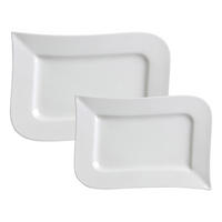 SERVIERPLATTEN SET Melodie weiß 2er Set - Weiß, Keramik (1/1/1cm) - Ritzenhoff Breker