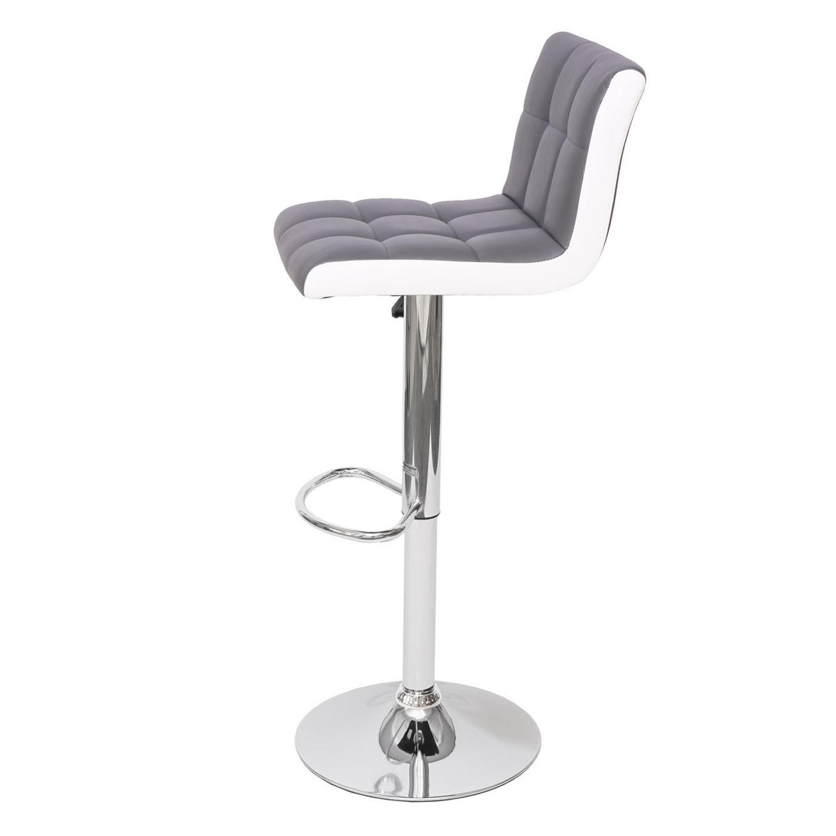 BARHOCKER Grau, Weiß 2er-Set - Weiß/Grau, Textil (38/107/41cm) - MCW