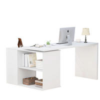 SCHREIBTISCH mit Schubladen flexibel 140 x 50 x 76 cm - Weiß, Holzwerkstoff/Metall (50/140/76cm) - Quality Elegance