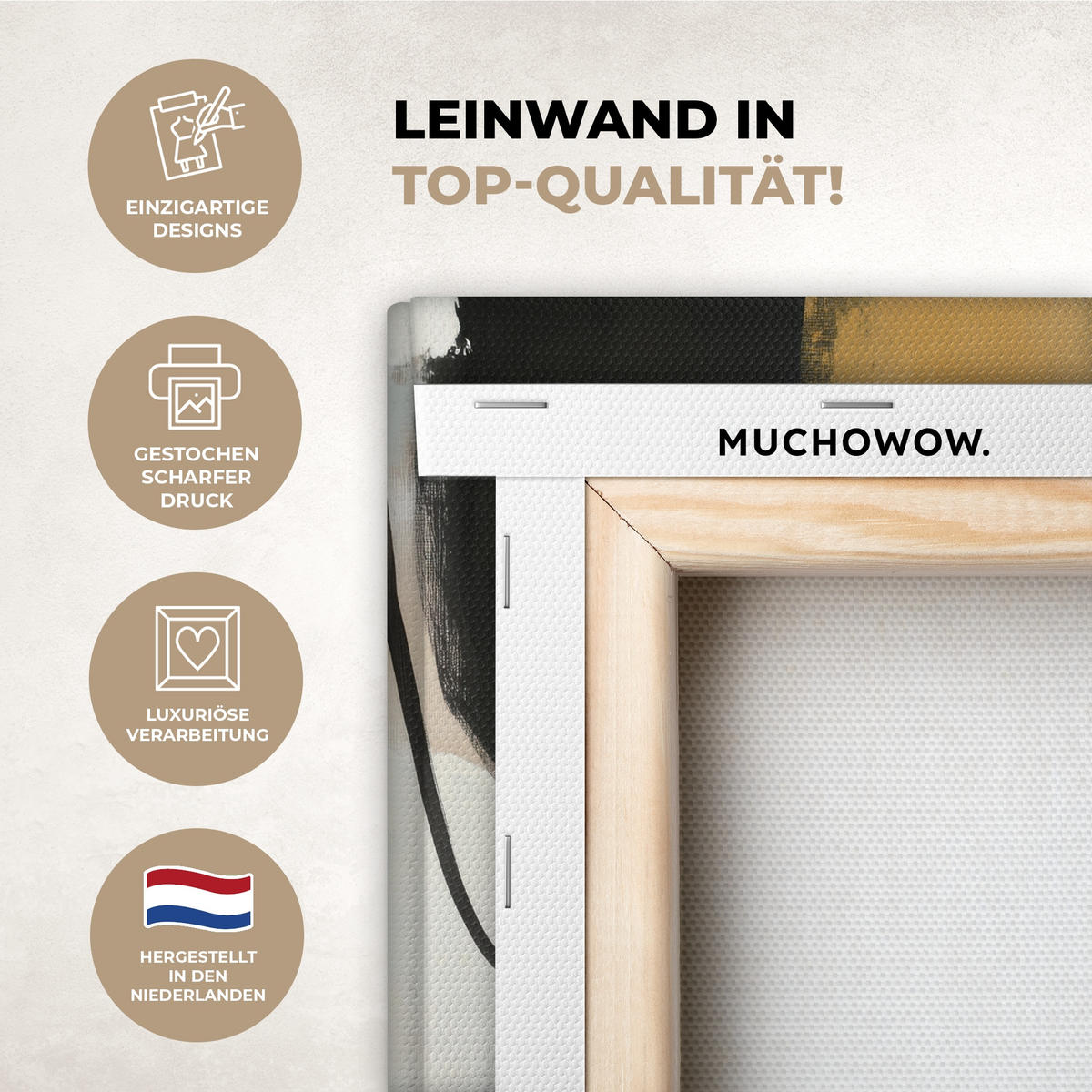 LEINWANDBILD Farbe - Abstrakt - Farben 20x30 cm - Currygelb, Textil (20/30cm) - MuchoWow