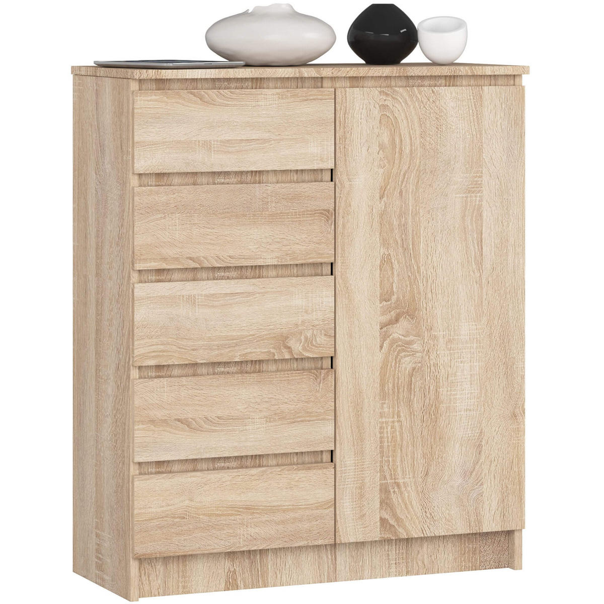 KOMMODE Eiche Sonoma 97/80/35 - Sonoma Eiche, Holzwerkstoff (80/97/35cm) - RAUMHIRSCH FURNITURE