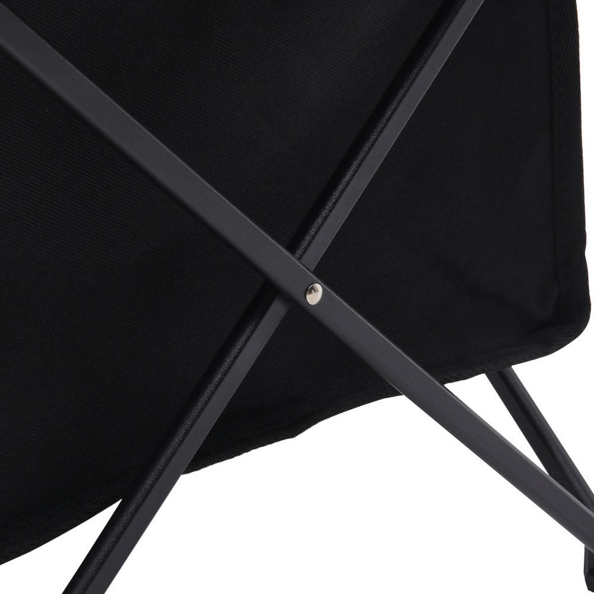 CAMPINGTISCH aus Aluminium mit Rollplatte und Aufbewahrungskorb Oxford-Gewebe Tragbar Kompaktes Faltmaß 56 x 41 x 41cm 1,42 kg - Schwarz, Metall (41/56/41cm) - Livingandhome