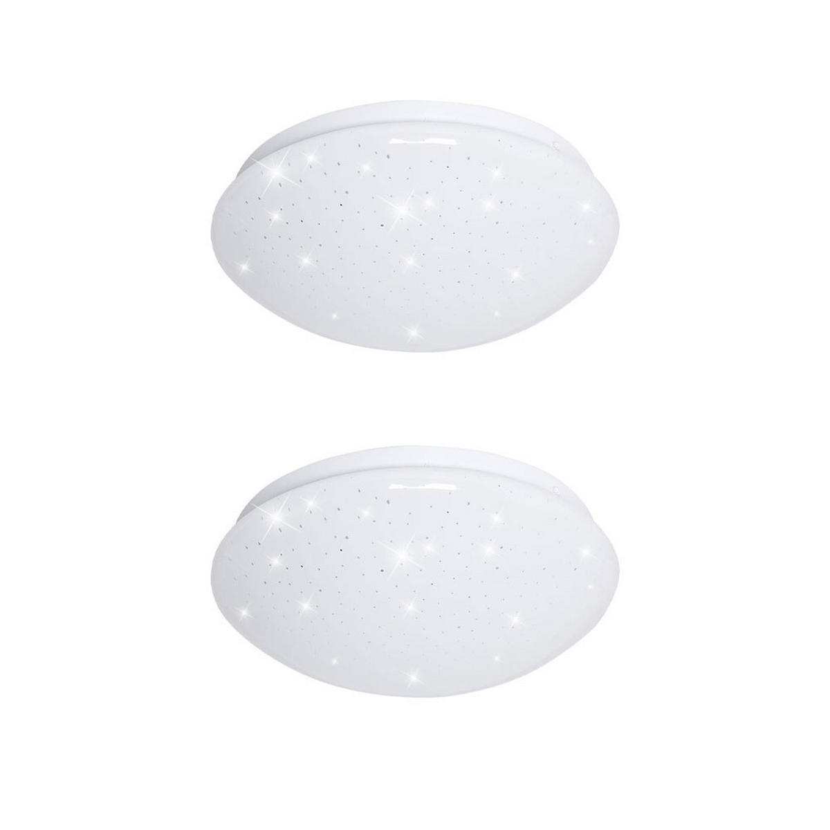 LED DECKENLEUCHTE Weiß Sternenhimmel Effekt - Weiß, Metall (21.5/7.8/7.8cm)