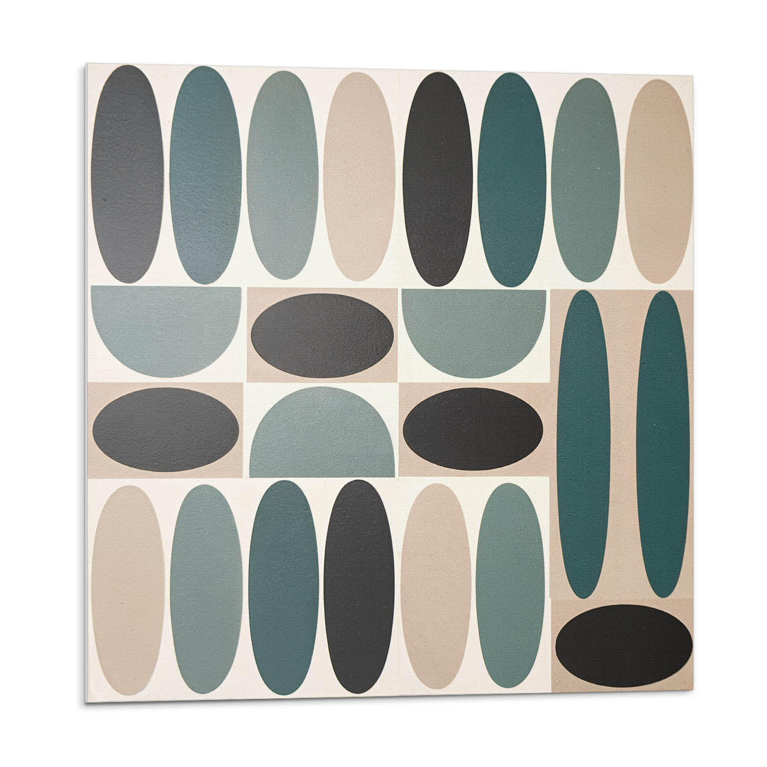 WANDPANEEL 9 Stück 30x30 cm selbstklebend Ovalis - Pastellblau, Kunststoff (30/1.6/30cm) - Wallfluent