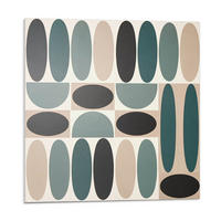 WANDPANEEL 9 Stück 30x30 cm selbstklebend Ovalis - Pastellblau, Kunststoff (30/1.6/30cm) - Wallfluent