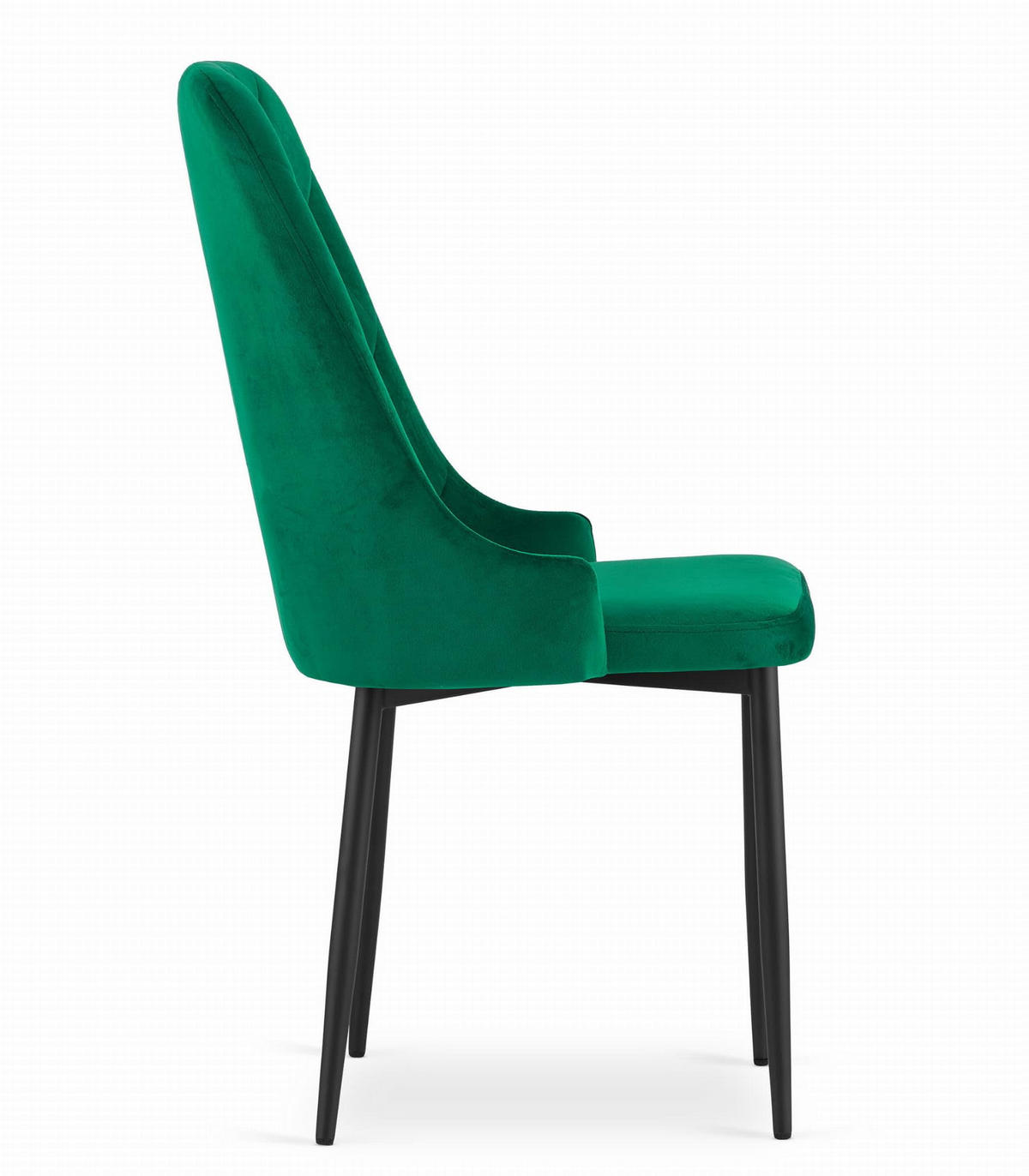 ESSZIMMERSTUHL 2er Set Grüner Velours, gepolsterte Rückenlehne, bequeme Sitzfläche - Grün, Textil (48/94/58cm) - Best For Home